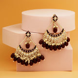 Fashionable Kundan & Pearl Earrings Set for Girls & Women