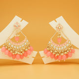 Fashionable Kundan & Pearl Earrings Set for Girls & Women