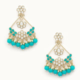 Multicolor Fancy Kundan & Pearl Jhumke Earrings Jewelry Set for Girls & Women
