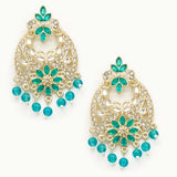Multicolor Danglers Kundan & Pearl Earrings Set for Girls & Women