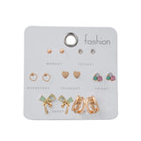 Gold plated Trending western style Hoop Earrings Combo set of 7 for women & Girls