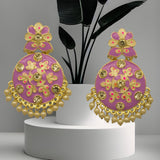 Designer Kundan & Pearl Dangler type Earrings Set for Girls & Women