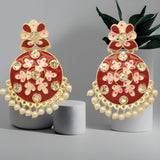 Designer Kundan & Pearl Dangler type Earrings Set for Girls & Women