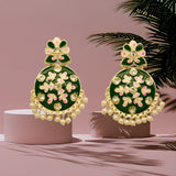 Designer Kundan & Pearl Dangler type Earrings Set for Girls & Women