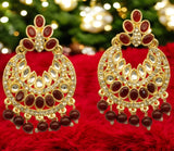 Kundan Dangler Earrings Jhumki Set for Women