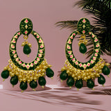 Kundan Dangler Earrings Jhumki Set for Women & Girls