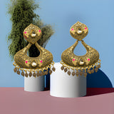 Kundan Dangler Earrings Jhumki Set for Women