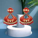 Kundan Dangler Earrings Jhumki Set for Women