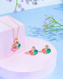 Western Stylish Trending Pendant Chain set with Earrings