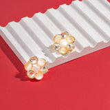 Anti tarnish Elegant stainless steel gold plated Earrings set for Women & girls