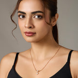 Gold tone Pendant chain Necklace set for Women & girls