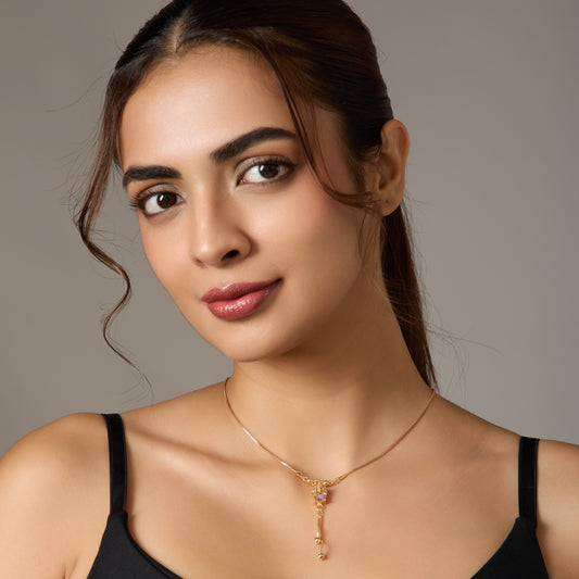 Gold-Tone Pendant chain set for women & girls