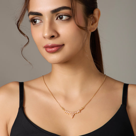 Western style Gold-Tone Pendant chain set for women & girls