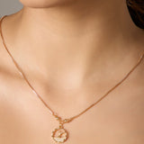 western style Gold-Toned Heart shaped Pendant chain set for women & girls