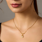 Gold-Toned Heart shaped Pendant chain set for women & girls