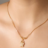 Gold-Toned Heart shaped Pendant chain set for women & girls