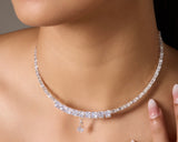 Kundan and pearl Necklace chowker set with Earrings for women