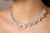 American diamond Necklace jewelry set with Earrings.