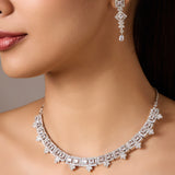 American diamond Necklace jewelry set with Earrings.
