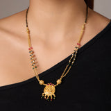 Traditional Temple Gold plated one Gram forming Mangalsutra for women.