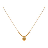 Gold-Tone Double Layer Chain Necklace set Heart shaped Pendant for women & girls
