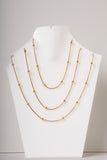Gold-Tone Triple Multi Layers Chain Necklace set Pendant for women & girls