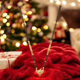 Traditional Indian Gold plated one Gram forming Mangalsutra for women.