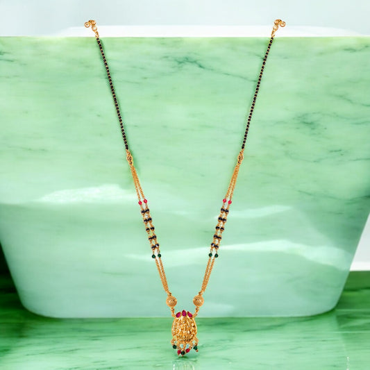 Traditional Temple Gold plated one Gram forming Mangalsutra for women.