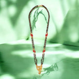 Gold plated Mangal sutra with black Beads for women