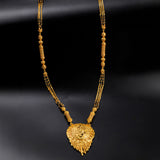 Double chain Gold plated Mangal-sutra with Chain Pendant for women