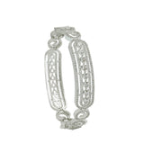 Rhodium PlatedAmerican Diamond Bangle kada type for women