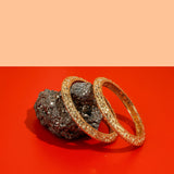 Gold plated Designer bangles set for women