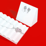 American diamond Trending Look Necklace Pendant chain jewelry set with pair of Earrings.