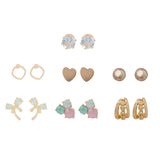 Gold plated Trending western style Hoop Earrings Combo set of 7 for women & Girls