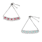 Rhodium Plated American Diamond western style Combo Bracelet for women