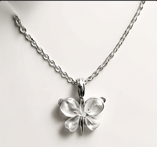Silver Plated Butterfly Pendant with Chain