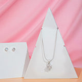 Western stylish Necklace Pendant chain jewelry set with pair of Earrings.
