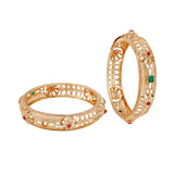Gold plated Designer bangles set for women