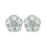 Rhodium Plated American Diamond Hoop type Earrings for Women & girls.