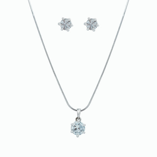 Western stylish Necklace Pendant chain jewelry set with pair of Earrings.