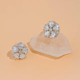 Rhodium Plated American Diamond Hoop type Earrings for Women & girls.