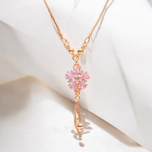 Gold-Tone Pendant chain jewelry set for women & girls