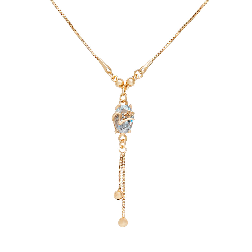 Western Stylish Solitaire Pendant chain Set for Girls & Women