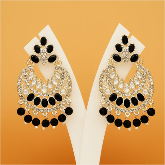 Multicolor Trending Kundan & Pearl Jhumke Earrings Jewelry Set for Girls & Women