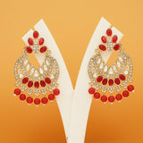 Multicolor Trending Kundan & Pearl Jhumke Earrings Jewelry Set for Girls & Women