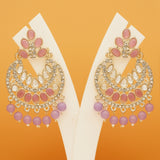 Multicolor Trending Kundan & Pearl Jhumke Earrings Jewelry Set for Girls & Women
