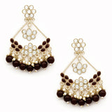 Multicolor Fancy Kundan & Pearl Jhumke Earrings Jewelry Set for Girls & Women