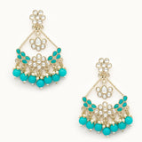 Multicolor Fancy Kundan & Pearl Jhumke Earrings Jewelry Set for Girls & Women