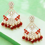 Multicolor Fancy Kundan & Pearl Jhumke Earrings Jewelry Set for Girls & Women