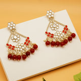 Multicolor Fancy Kundan & Pearl Jhumke Earrings Jewelry Set for Girls & Women